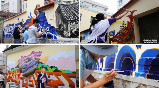 “打破界限”涂鴉大賽進入決賽階段 兩岸青年攜手創作(組圖) 作為第十屆海峽論壇交流活動之一,“打破界限”兩岸創意涂鴉大賽作品決賽階段……