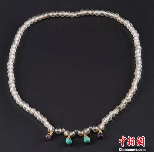 西安一唐墓出土文物珍品水晶項鏈“驚艷”穿越時空