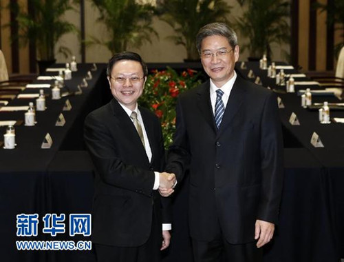 張志軍冀與王郁琦成好友同為兩岸關系發展出力