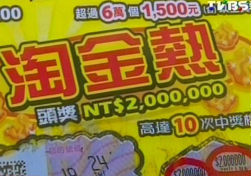 男子代朋友買彩票刮中200萬(wàn)臺(tái)幣大嘆財(cái)神溜走