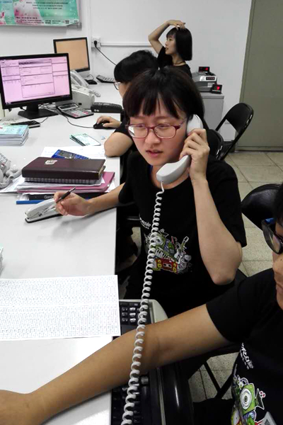 臺灣學(xué)生潘平安在工作中 臺灣學(xué)生潘平安在工作中